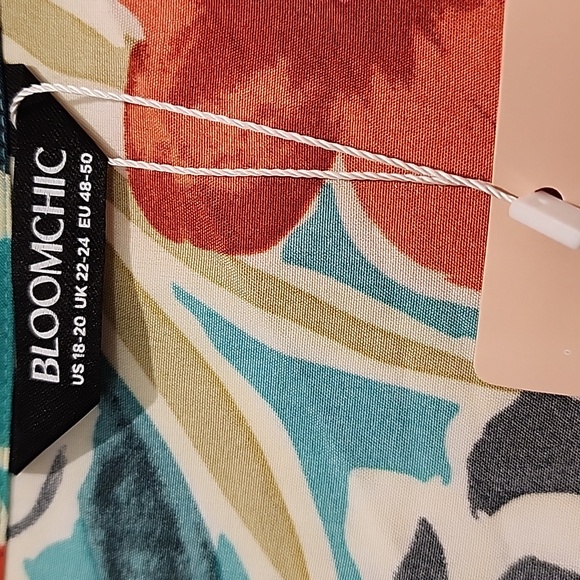 NEW Bloomchic Floral Wrap Ruffle Cap Sleeve - Picture 4 of 6